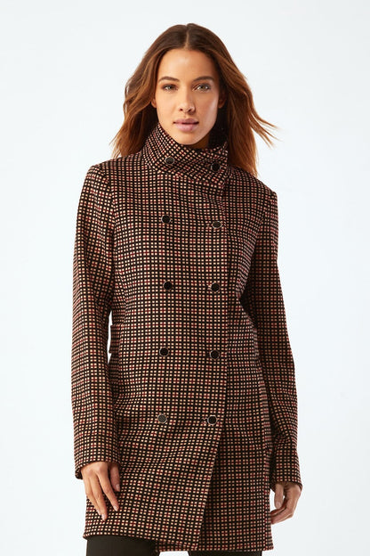 CAR COAT WITH BUTTON AND BELT DETAIL